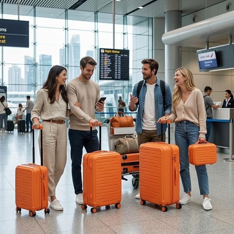 4-piece hard-shell luggage set