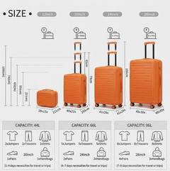 4-piece hard-shell luggage set